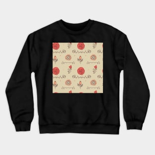 Elegance Seamless pattern with flowers, vector floral illustration in vintage style Crewneck Sweatshirt